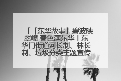 「东华故事」碧波映翠嶂 春色满东华丨东华门街道河长制、林长制、垃圾分类主题宣传如火如荼中