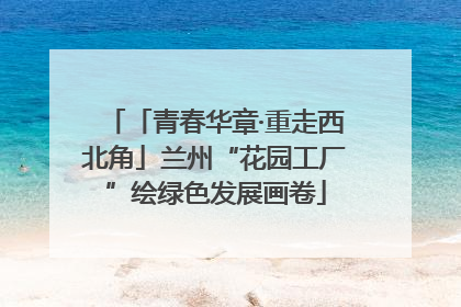 「青春华章·重走西北角」兰州“花园工厂”绘绿色发展画卷