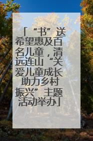 “书”送希望惠及百名儿童，清远连山“关爱儿童成长 助力乡村振兴”主题活动举办