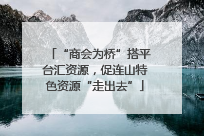 “商会为桥”搭平台汇资源，促连山特色资源“走出去”