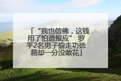 “我也信佛，这钱用了怕遭报应” 罗平2名男子偷走功德箱却一分没敢花