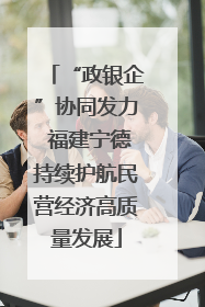 “政银企”协同发力 福建宁德持续护航民营经济高质量发展