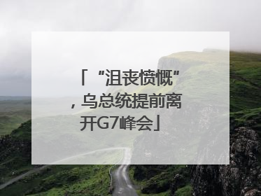 “沮丧愤慨”，乌总统提前离开G7峰会