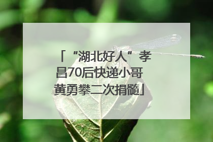 “湖北好人”孝昌70后快递小哥黄勇攀二次捐髓