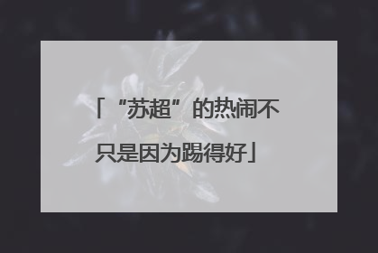 “苏超”的热闹不只是因为踢得好