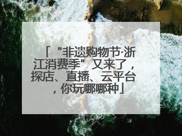 “非遗购物节·浙江消费季”又来了，探店、直播、云平台，你玩哪哪种