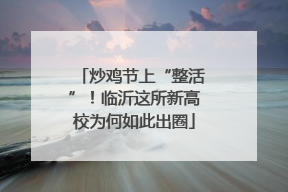 炒鸡节上“整活”！临沂这所新高校为何如此出圈
