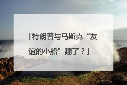 特朗普与马斯克“友谊的小船”翻了？