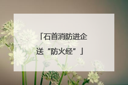 石首消防进企送“防火经”