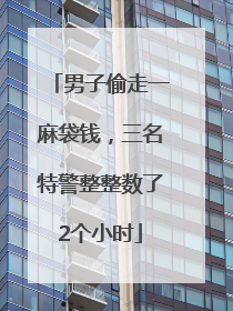 男子偷走一麻袋钱，三名特警整整数了2个小时