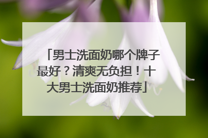 男士洗面奶哪个牌子最好？清爽无负担！十大男士洗面奶推荐