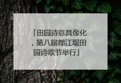 田园诗意具像化，第八届都江堰田园诗歌节举行