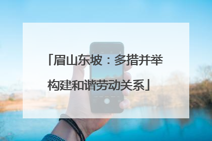 眉山东坡：多措并举构建和谐劳动关系