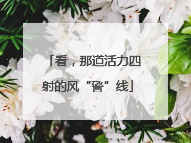 看，那道活力四射的风“警”线