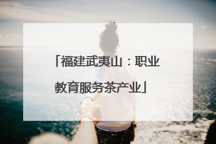 福建武夷山：职业教育服务茶产业