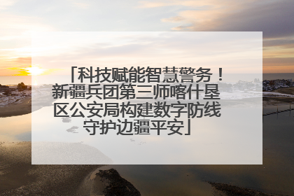 科技赋能智慧警务！新疆兵团第三师喀什垦区公安局构建数字防线守护边疆平安