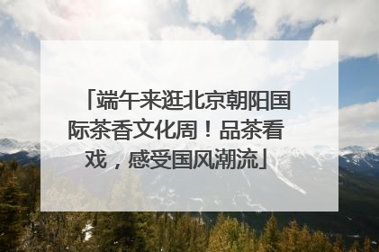 端午来逛北京朝阳国际茶香文化周！品茶看戏，感受国风潮流