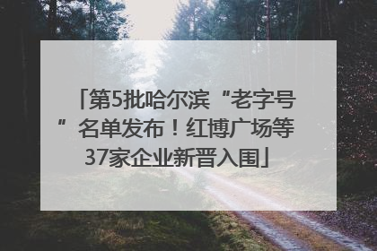 第5批哈尔滨“老字号”名单发布！红博广场等37家企业新晋入围