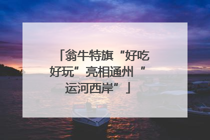 翁牛特旗“好吃好玩”亮相通州“运河西岸”
