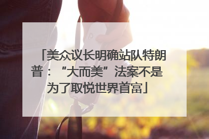 美众议长明确站队特朗普：“大而美”法案不是为了取悦世界首富