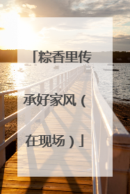 粽香里传承好家风（在现场）