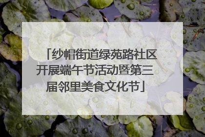 纱帽街道绿苑路社区开展端午节活动暨第三届邻里美食文化节