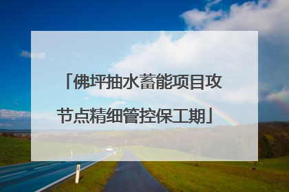 佛坪抽水蓄能项目攻节点精细管控保工期