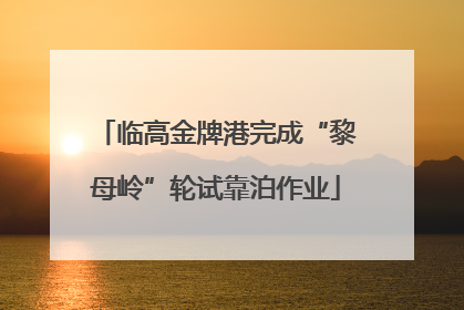 临高金牌港完成“黎母岭”轮试靠泊作业