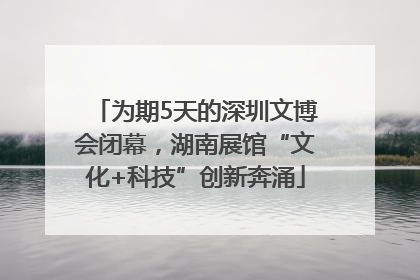 为期5天的深圳文博会闭幕，湖南展馆“文化+科技”创新奔涌