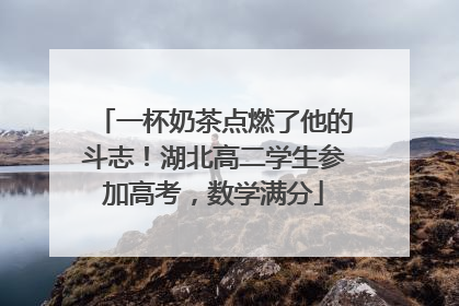 一杯奶茶点燃了他的斗志！湖北高二学生参加高考，数学满分