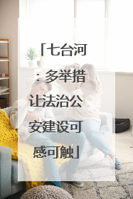 七台河：多举措让法治公安建设可感可触