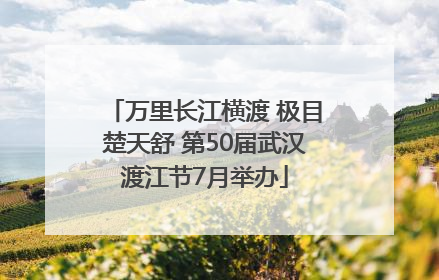 万里长江横渡 极目楚天舒 第50届武汉渡江节7月举办