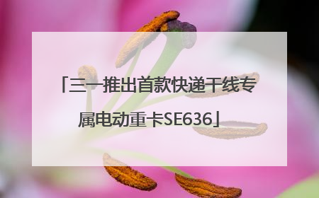 三一推出首款快递干线专属电动重卡SE636