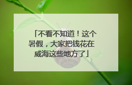 不看不知道！这个暑假，大家把钱花在威海这些地方了