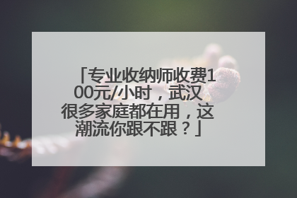 专业收纳师收费100元/小时，武汉很多家庭都在用，这潮流你跟不跟？