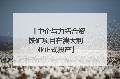 中企与力拓合资铁矿项目在澳大利亚正式投产