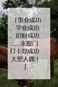 事业成功、学业成功、招财成功……来厦门打卡郑成功大型人偶！