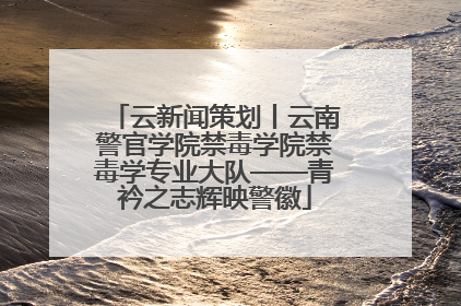 云新闻策划丨云南警官学院禁毒学院禁毒学专业大队——青衿之志辉映警徽