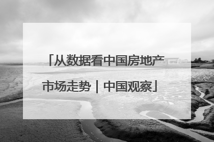 从数据看中国房地产市场走势｜中国观察