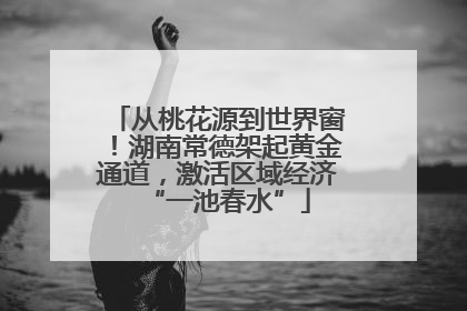 从桃花源到世界窗！湖南常德架起黄金通道，激活区域经济“一池春水”