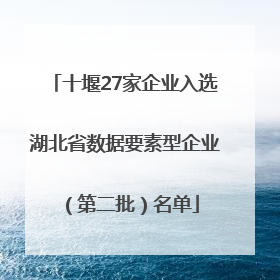 十堰27家企业入选湖北省数据要素型企业（第二批）名单