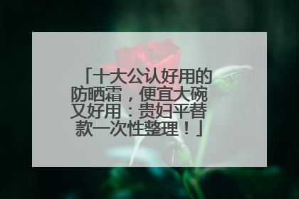 十大公认好用的防晒霜，便宜大碗又好用：贵妇平替款一次性整理！