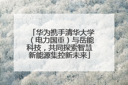 华为携手清华大学（电力国重）与岳能科技，共同探索智慧新能源集控新未来