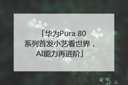 华为Pura 80系列首发小艺看世界，AI能力再进阶