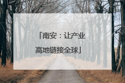 南安：让产业高地链接全球