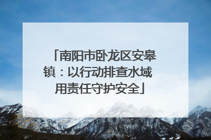 南阳市卧龙区安皋镇：以行动排查水域 用责任守护安全