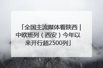 全国主流媒体看陕西｜中欧班列（西安）今年以来开行超2500列