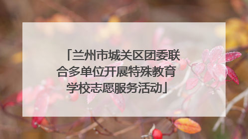 兰州市城关区团委联合多单位开展特殊教育学校志愿服务活动