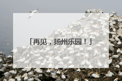 再见，扬州乐园！