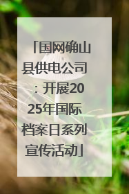 国网确山县供电公司：开展2025年国际档案日系列宣传活动